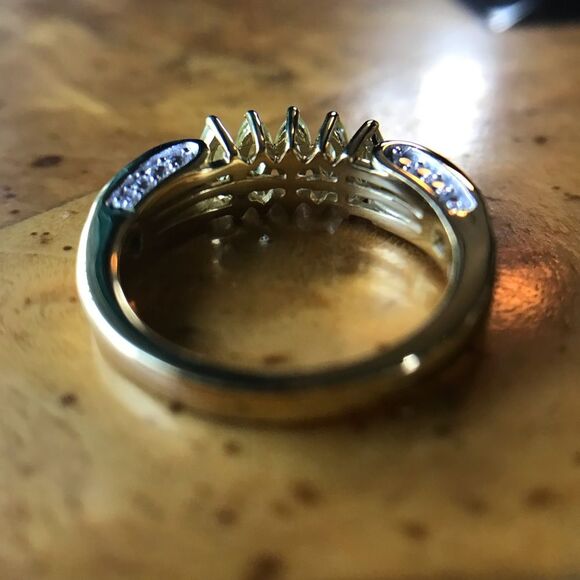 Natural Sava Sphene Sterling Silver 18k Gold Vermeil Ring Size 7 - Picture 3 of 9